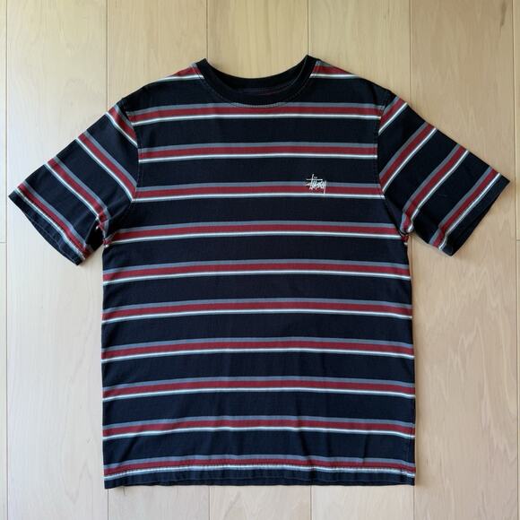 Stussy Harbour Stripe Shirt Medium Multicolor Classic Streetwear Los Angeles - Picture 2 of 8